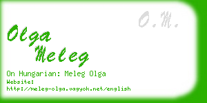 olga meleg business card